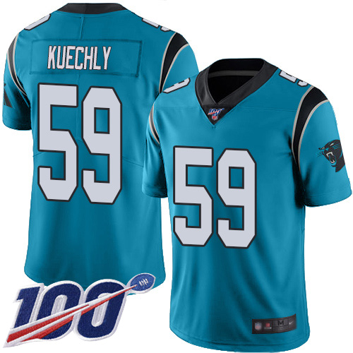 Carolina Panthers Limited Blue Youth Luke Kuechly Jersey NFL Football #59 100th Season Rush Vapor Untouchable->carolina panthers->NFL Jersey